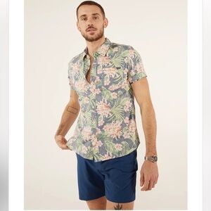 NEW Chubbies The Resort Wear(Slub Poplin Friday Shirt) Floral Print Size L